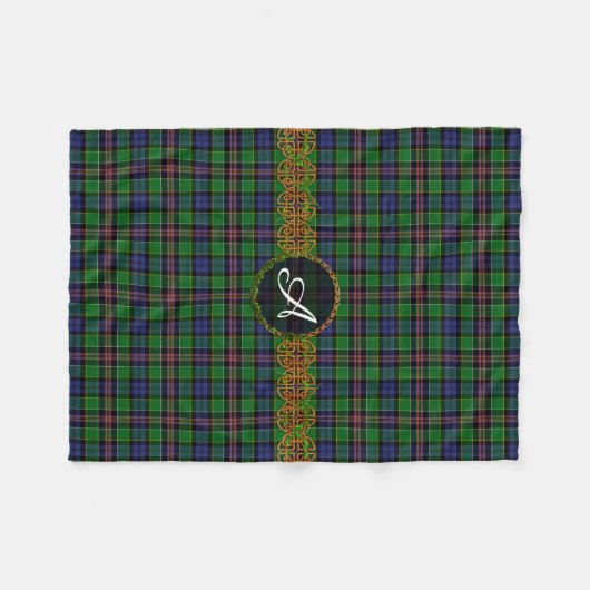 Couverture Polaire Allison Tartan Et Monogramme (Devant (Horizontal))