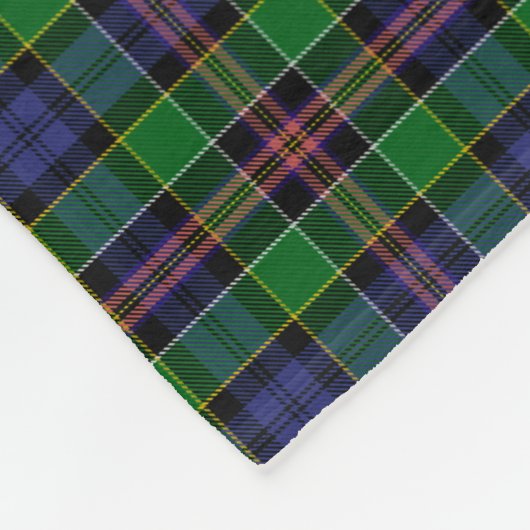 Couverture Polaire Allison Tartan Et Monogramme (Coin)