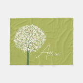 Couverture Polaire  Allium Flower Botanical Art | Elegant Flora (Devant (Horizontal))
