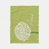 Couverture Polaire  Allium Flower Botanical Art | Elegant Flora (Devant)