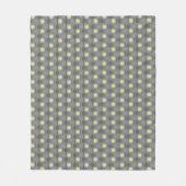Couverture Polaire Allium Flower Motif Vert violet Fleece Blanche (Devant)