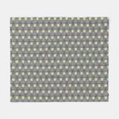 Couverture Polaire Allium Flower Motif Vert violet Fleece Blanche (Devant (Horizontal))