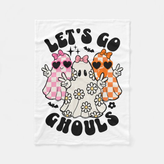 Couverture Polaire Allons Gouls Halloween Ghost Floral Mer Éffrayante (Devant)