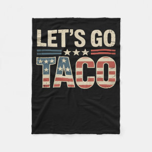 Couverture Polaire Allons Taco Vintage Usa Patriotique Drôle 4 Juille