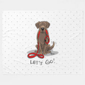 Couverture Polaire Allons-y ! Laboratoire de chocolat Labrador Retrie (Devant (Horizontal))
