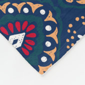 Couverture Polaire Allure aztèque : Élégance tribale striée (Coin)