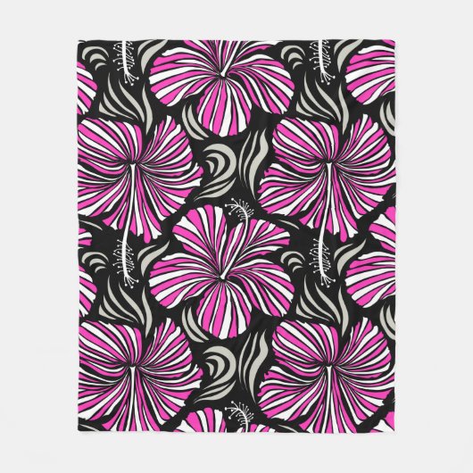 Couverture Polaire Aloha Hawaii, invitation du Parti Luau sur dossier (Devant)