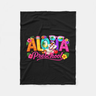 Couverture Polaire Aloha maternelle floral tropicale oie idiote dos