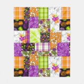 Couverture Polaire Aloha Patchwork Hawaiian Tropical Prints - Violet (Devant)