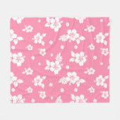 Couverture Polaire Aloha Pink Classic Hawaï Motif sans couture (Devant (Horizontal))