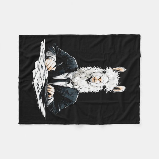 Couverture Polaire Alpaca Working Writing Motif Drawing Animal Art Al (Devant (Horizontal))