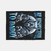 Couverture Polaire Alpha Wolf Be Respectful To Daddy Funny Meme Cring (Devant (Horizontal))