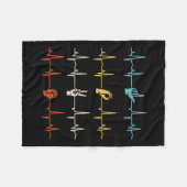 Couverture Polaire Alphabet American Sing Langue Asl Enseignant Coeur (Devant (Horizontal))