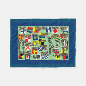 Couverture Polaire Alphabet de drapeau nautique (Devant (Horizontal))