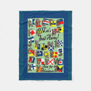 Couverture Polaire Alphabet de drapeau nautique