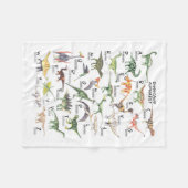 Couverture Polaire Alphabet Dinosaure (Devant (Horizontal))