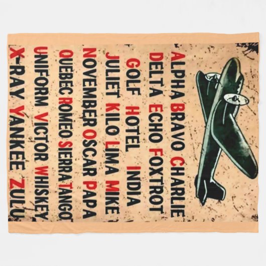 COUVERTURE POLAIRE ALPHABET MILITAIRE (Devant (Horizontal))