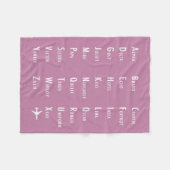 Couverture Polaire Alphabet phonétique Girls Aviation Fleece Blanket (Devant (Horizontal))