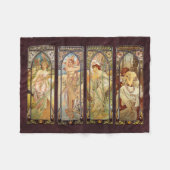 Couverture Polaire Alphonse Mucha, Le Temps du Jour (Devant (Horizontal))