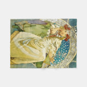 Couverture Polaire Alphonse Mucha Princess Hyacinth Art Nouveau (Devant (Horizontal))