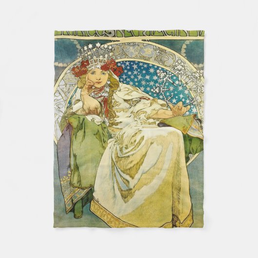 Couverture Polaire Alphonse Mucha Princesse Hyacinth (Devant)