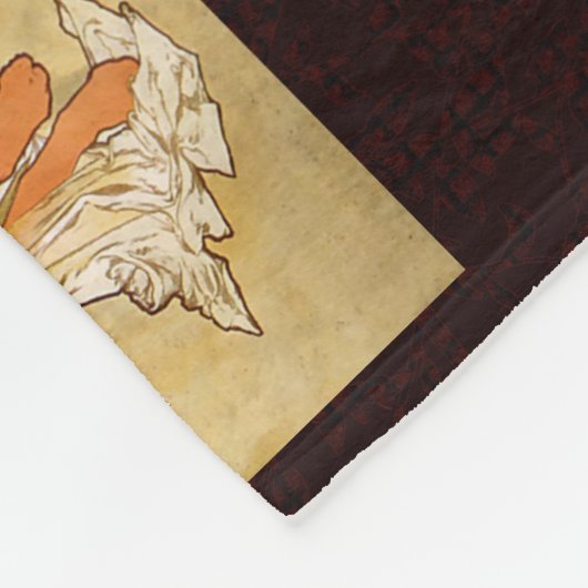 Couverture Polaire Alphonse Mucha, Quatre Saisons (Coin)