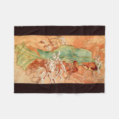 Couverture Polaire Alphonse Mucha, Quatre Saisons, Hiver (Devant (Horizontal))
