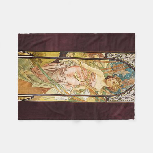 Couverture Polaire Alphonse Mucha, Réveil matinal (Devant (Horizontal))