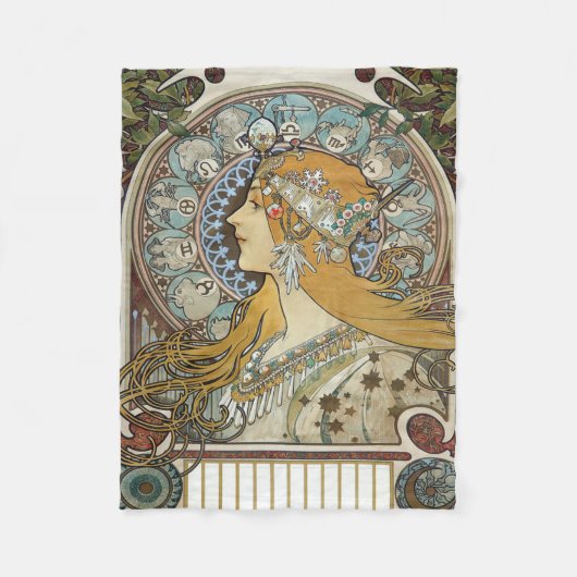 Couverture Polaire Alphonse Mucha Zodiac Restored (Devant)