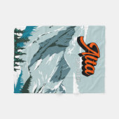 Couverture Polaire Alta Ski Area Hiver Utah Vintage (Devant (Horizontal))