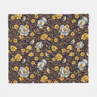 Couverture Polaire Altami Vintage Floral Birds Blanket – Elegant Luxu