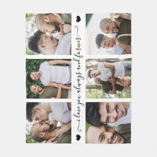 Couverture Polaire Always & Forever Modern 6 Photo Collage (Devant)