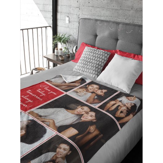 Couverture Polaire Always & Forever Modern 6 Photo Collage