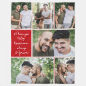 Couverture Polaire Always & Forever Modern 6 Photo Collage (Devant)