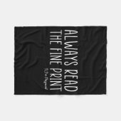 Couverture Polaire Always Read The Fine Print I'm Pregnant Pregnancy  (Devant (Horizontal))