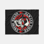 Couverture Polaire Always Tired Never Broke Skull (on Back) (Devant (Horizontal))