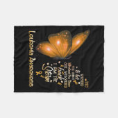 Couverture Polaire Am Le Papillon de sensibilisation à la leucémie (Devant (Horizontal))