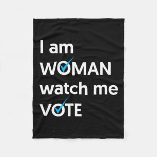 Couverture Polaire Am Woman Watch Me Vote 2024 Blue Wave Vote