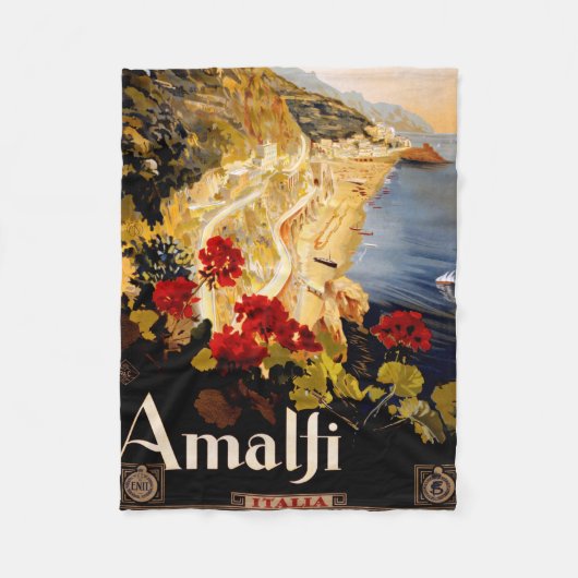 Couverture Polaire Amalfi Italie Poster de voyage Graphique d'art (Devant)