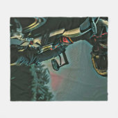 Couverture Polaire amant de course de moto cadeau (Devant (Horizontal))