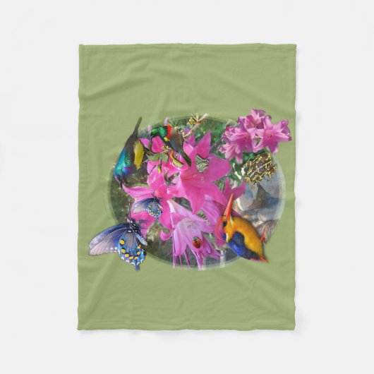 Couverture Polaire Amaryllis-flower Garden Réunion (Devant)