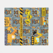 Couverture Polaire Amateur de construction jaune ours (Devant (Horizontal))