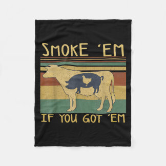 Couverture Polaire Amateur de grillades drôles de viande fumoir amate