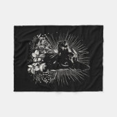 Couverture Polaire Amateur de style tatouage belge Malinois Retro Chi (Devant (Horizontal))