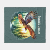 Couverture Polaire Amateurs d'aigle cool ajouter le nom (Devant (Horizontal))