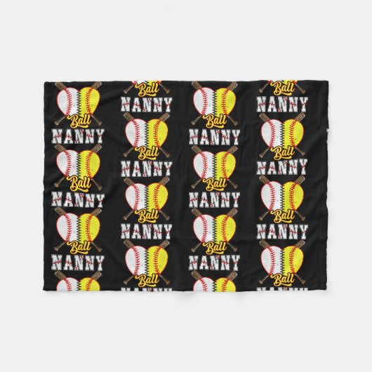 Couverture Polaire Amateurs de baseball Ball Nanny (Devant (Horizontal))
