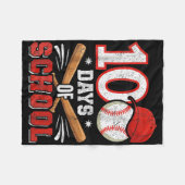Couverture Polaire Amateurs De Baseball Rétro Garçons 100ème Jour De  (Devant (Horizontal))