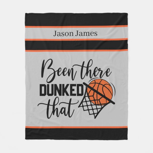 Couverture Polaire Amateurs de basket-ball cool ajouter le nom (Devant)