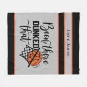 Couverture Polaire Amateurs de basket-ball cool ajouter le nom (Devant (Horizontal))