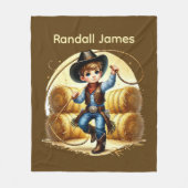 Couverture Polaire Amateurs de cowboy cool ajouter un nom (Devant)